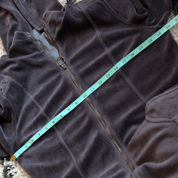 XCVI Charcoal Gray Zip-Up Hooded Sweatshirt - Picture 7 of 10